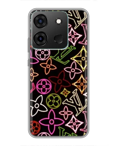 Чехол для Infinix Smart 7 с картинкой «Неоновый микс Nike»