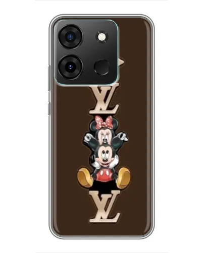 Чехол для Infinix Smart 7 с картинкой «LV и Микки Маус»