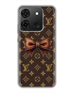 Чехол для Infinix Smart 7 с картинкой «LV с бантом»