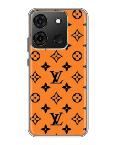 Чехол для Infinix Smart 7 с картинкой «Оранжевый стиль LV»
