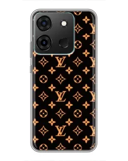 Чехол для Infinix Smart 7 с картинкой «Золотая монограмма LV»