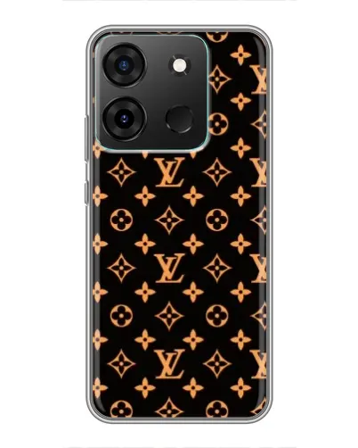 Чехол для Infinix Smart 7 с картинкой «Золотая монограмма LV»