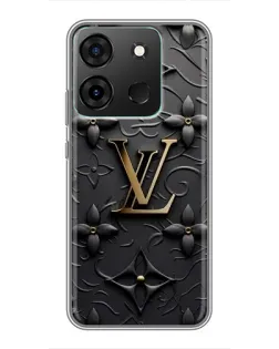 Чехол для Infinix Smart 7 с картинкой «Кожаная текстура LV»