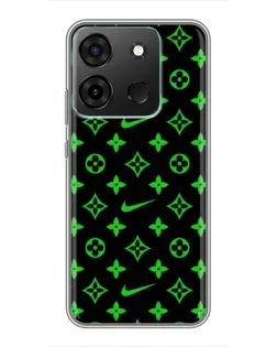 Чехол для Infinix Smart 7 с картинкой «Неоновый принт LV»