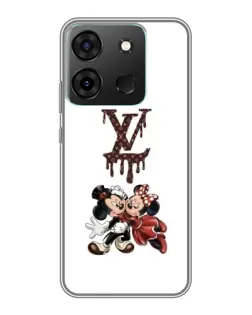 Чехол для Infinix Smart 7 с картинкой «LV и Микки Маус»