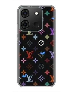 Чехол для Infinix Smart 7 с картинкой «Цветная монограмма LV»