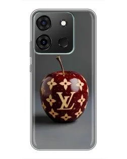 Чехол для Infinix Smart 7 с картинкой «Красное яблоко LV»