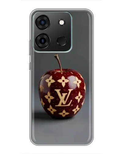 Чехол для Infinix Smart 7 с картинкой «Красное яблоко LV»