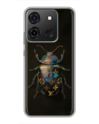 Чехол для Infinix Smart 7 с картинкой «LV — мраморный принт»