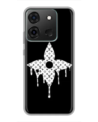 Чехол для Infinix Smart 7 с картинкой «Цветочная монограмма»