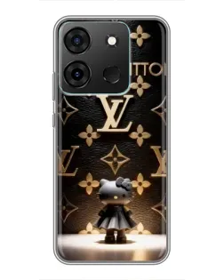 Чехол для Infinix Smart 7 с картинкой «Монограмма с фигурой»
