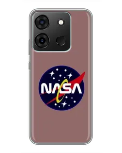 Чехол для Infinix Smart 7 с картинкой «NASA — ретро космос» Чехол для Infinix Smart 7 с картинкой «NASA — ретро космос»