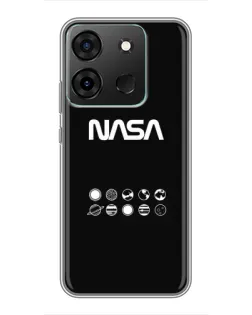 Чехол для Infinix Smart 7 с картинкой «NASA — технический принт» Чехол для Infinix Smart 7 с картинкой «NASA — технический принт»
