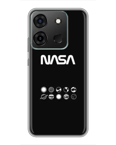 Чехол для Infinix Smart 7 с картинкой «NASA — технический принт» Чехол для Infinix Smart 7 с картинкой «NASA — технический принт»