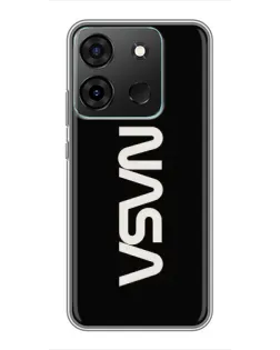 Чехол для Infinix Smart 7 с картинкой «NASA — вертикальный логотип» Чехол для Infinix Smart 7 с картинкой «NASA — вертикальный логотип»