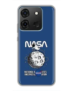 Чехол для Infinix Smart 7 с картинкой «NASA — лунная миссия» Чехол для Infinix Smart 7 с картинкой «NASA — лунная миссия»