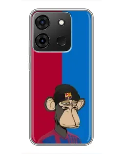 Чехол для Infinix Smart 7 с картинкой «Bored Ape — фанат Барсы» Чехол для Infinix Smart 7 с картинкой «Bored Ape — фанат Барсы»