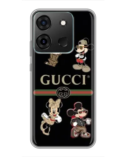 Чехол для Infinix Smart 7 с картинкой «Gucci — герои Disney и монограмма» Чехол для Infinix Smart 7 с картинкой «Gucci — герои Disney и монограмма»