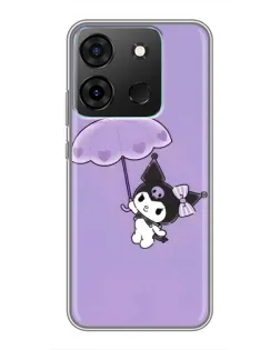 Чехол для Infinix Smart 7 с картинкой «Kuromi с зонтиком»