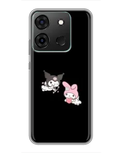 Чехол для Infinix Smart 7 с картинкой «My Melody и Kuromi»