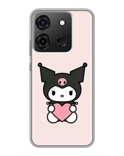 Чехол для Infinix Smart 7 с картинкой «Kuromi и сердце»