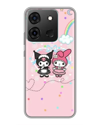 Чехол для Infinix Smart 7 с картинкой «My Melody и Kuromi»