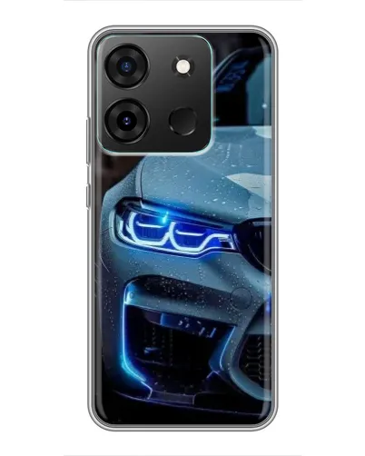 Чехол для Infinix Smart 7 с картинкой «Взгляд BMW с синими фарами» Чехол для Infinix Smart 7 с картинкой «Взгляд BMW с синими фарами»