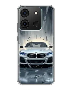 Чехол для Infinix Smart 7 с картинкой «BMW в свете фар» Чехол для Infinix Smart 7 с картинкой «BMW в свете фар»