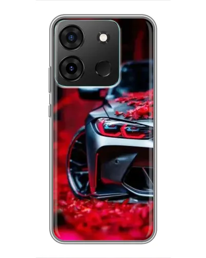 Чехол для Infinix Smart 7 с картинкой «Спортивная BMW и цветы» Чехол для Infinix Smart 7 с картинкой «Спортивная BMW и цветы»