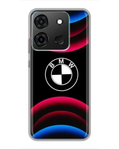 Чехол для Infinix Smart 7 с картинкой «Логотип BMW и неоновые дуги» Чехол для Infinix Smart 7 с картинкой «Логотип BMW и неоновые дуги»