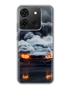 Чехол для Infinix Smart 7 с картинкой «BMW в дыму» Чехол для Infinix Smart 7 с картинкой «BMW в дыму»