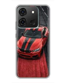 Чехол для Infinix Smart 7 с картинкой «BMW на красной дорожке» Чехол для Infinix Smart 7 с картинкой «BMW на красной дорожке»