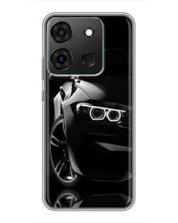Чехол для Infinix Smart 7 с картинкой «Черная BMW — профиль» Чехол для Infinix Smart 7 с картинкой «Черная BMW — профиль»