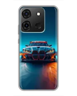 Чехол для Infinix Smart 7 с картинкой «BMW — огни неона» Чехол для Infinix Smart 7 с картинкой «BMW — огни неона»