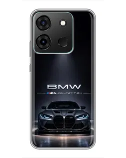 Чехол для Infinix Smart 7 с картинкой «BMW сквозь ночной город» Чехол для Infinix Smart 7 с картинкой «BMW сквозь ночной город»