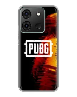 Чехол для Infinix Smart 7 с картинкой «Яркий логотип PUBG»