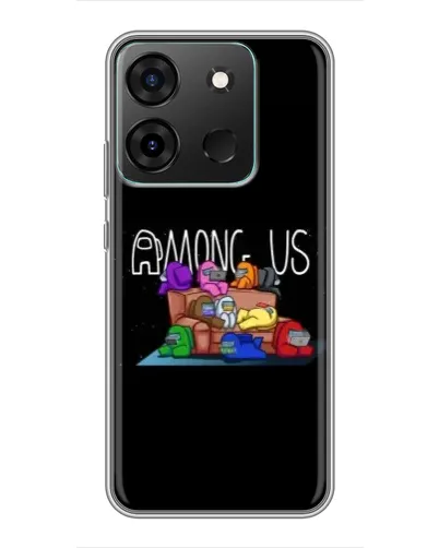 Чехол для Infinix Smart 7 с картинкой «Логотип Among Us» Чехол для Infinix Smart 7 с картинкой «Логотип Among Us»