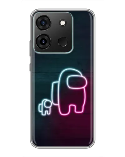 Чехол для Infinix Smart 7 с картинкой «Among Us неон-арт» Чехол для Infinix Smart 7 с картинкой «Among Us неон-арт»
