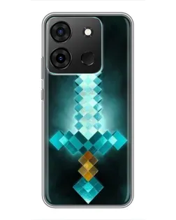 Чохол для Infinix Smart 7 з картинкою «Алмазний меч неон» Чохол для Infinix Smart 7 з картинкою «Алмазний меч неон»
