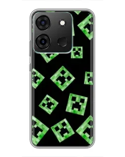 Чохол для Infinix Smart 7 з картинкою «Паттерн з кріперами» Чохол для Infinix Smart 7 з картинкою «Паттерн з кріперами»