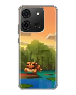 Чохол для Infinix Smart 7 з картинкою «Майнкрафт захід сонця» Чохол для Infinix Smart 7 з картинкою «Майнкрафт захід сонця»