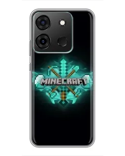 Чохол для Infinix Smart 7 з картинкою «Minecraft Diamond лого» Чохол для Infinix Smart 7 з картинкою «Minecraft Diamond лого»