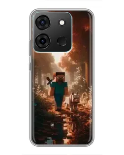 Чохол для Infinix Smart 7 з картинкою «Стів у лісі» Чохол для Infinix Smart 7 з картинкою «Стів у лісі»