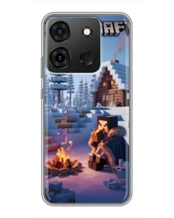 Чохол для Infinix Smart 7 з картинкою «Зимовий Minecraft» Чохол для Infinix Smart 7 з картинкою «Зимовий Minecraft»