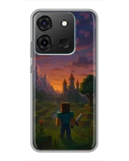 Чохол для Infinix Smart 7 з картинкою «Стів біля вежі» Чохол для Infinix Smart 7 з картинкою «Стів біля вежі»