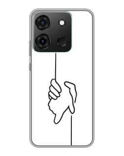 Чехол для Infinix Smart 7 с картинкой «Рука держит»