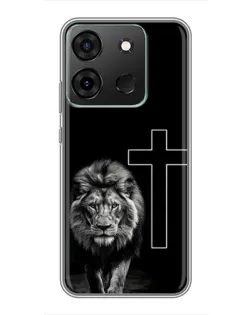 Чехол для Infinix Smart 7 с картинкой «Лев и Крест»