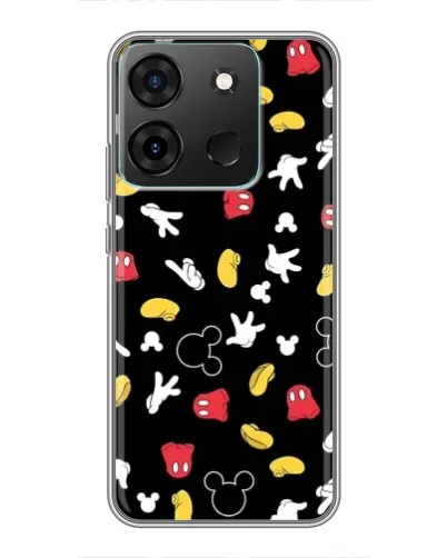Чехол для Infinix Smart 7 с картинкой «Графический принт лапок»