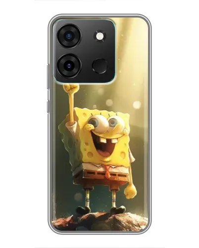 Чехол для Infinix Smart 7 с картинкой «Сияющий Спанч Боб» Чехол для Infinix Smart 7 с картинкой «Сияющий Спанч Боб»