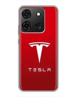 Чехол для Infinix Smart 7 с картинкой «Tesla Red Classic»